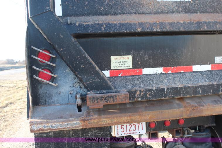 image for item K8769 2002 Travis barrel bed end dump trailer