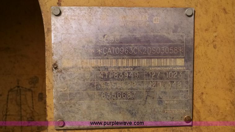 image for item Z9257 2003 Caterpillar 963C track loader