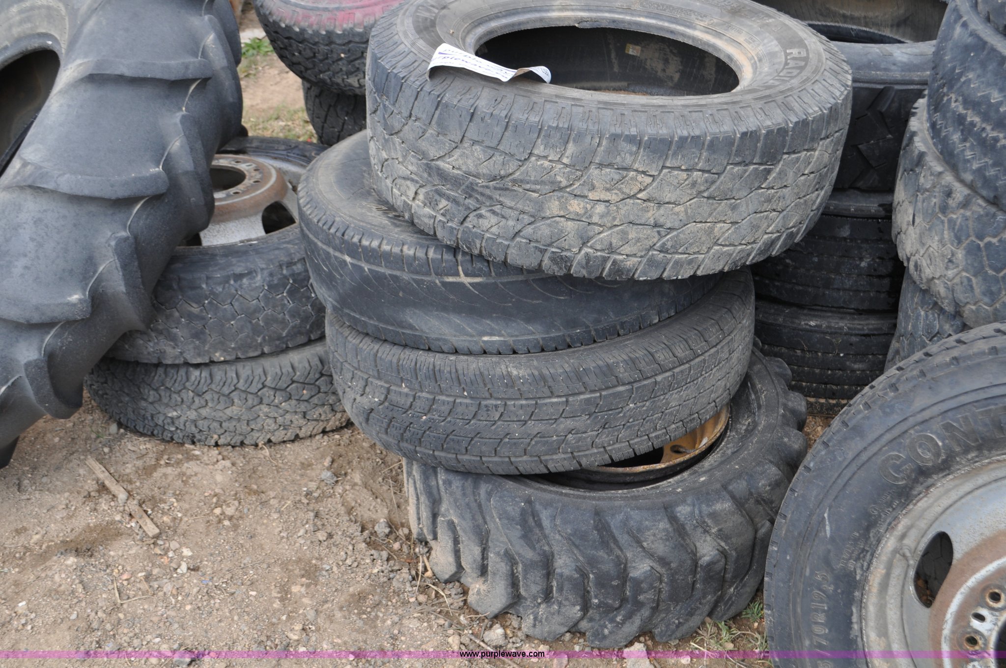Approximately 40 tires in Kersey, CO Item F2397 sold Purple Wave