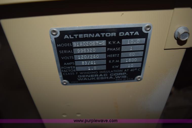 image for item BA9792 Generac natural gas generator