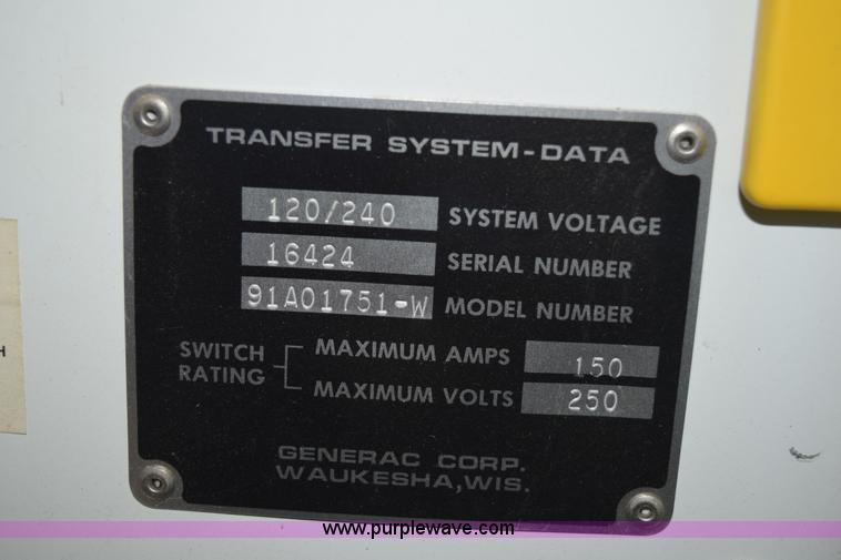 image for item BA9792 Generac natural gas generator