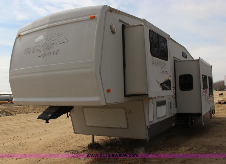 image for item F7633 2005 All American Sport fifth wheel toy hauler camper