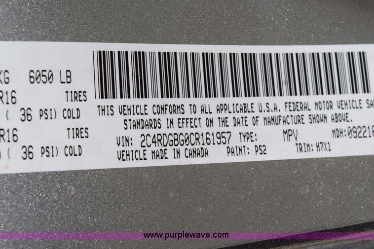 image for item H5191 2012 Dodge Grand Caravan Express van