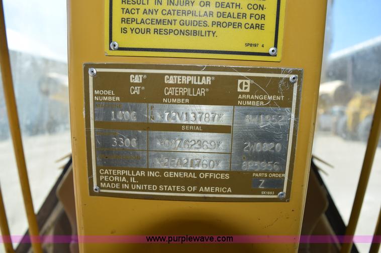 image for item H5196 1991 Caterpillar 140G motor grader