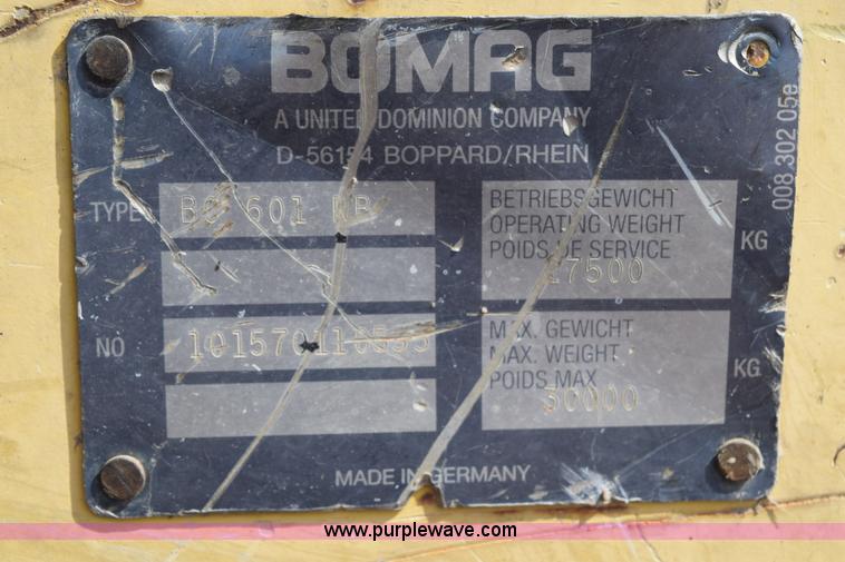 image for item K2427 1994 Bomag BC601RB landfill compactor
