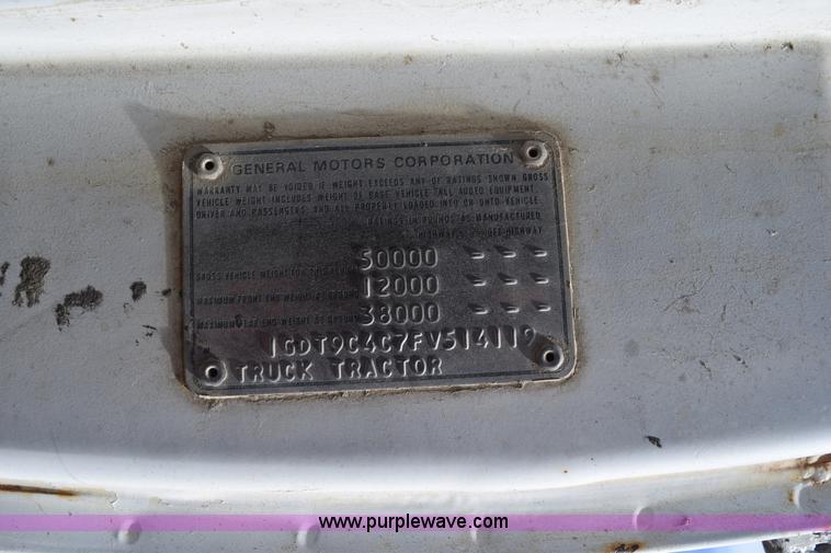 image for item K2428 1985 GMC Brigadier dump truck