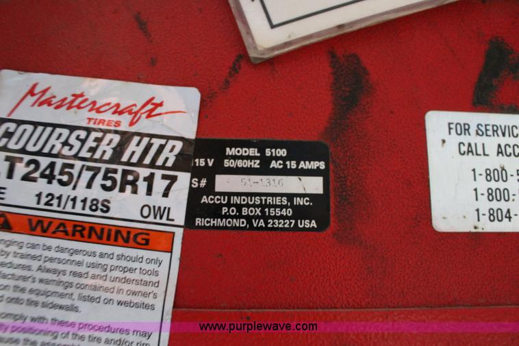 image for item F7658 Accu-turn 5100 tire balancer