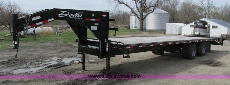image for item I4010 2012 Delta gooseneck equipment trailer