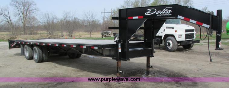 image for item I4010 2012 Delta gooseneck equipment trailer
