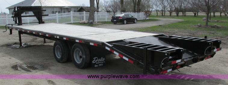 image for item I4010 2012 Delta gooseneck equipment trailer