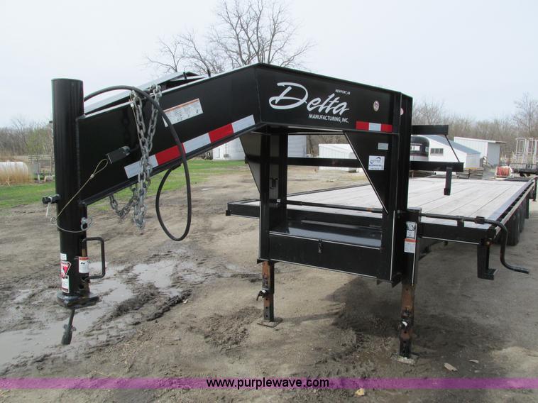 image for item I4010 2012 Delta gooseneck equipment trailer