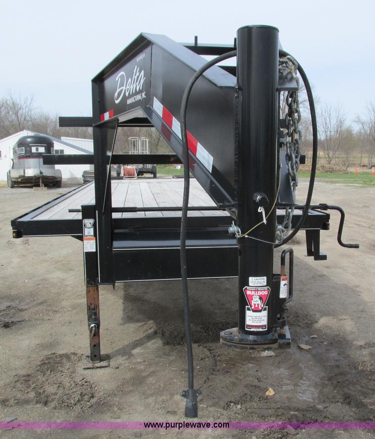 image for item I4010 2012 Delta gooseneck equipment trailer