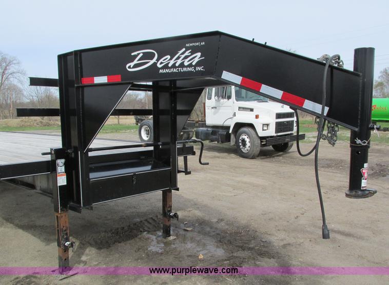 image for item I4010 2012 Delta gooseneck equipment trailer