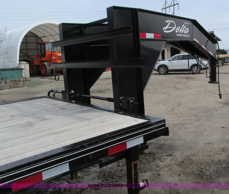 image for item I4010 2012 Delta gooseneck equipment trailer
