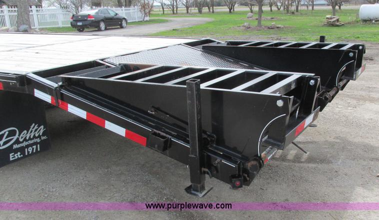 image for item I4010 2012 Delta gooseneck equipment trailer