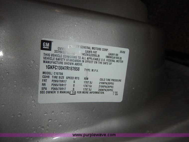 image for item K7360 2007 GMC Yukon SLE SUV