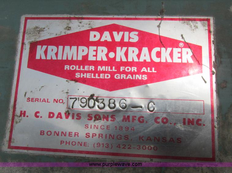 image for item AW9701 Davis Krimper Kracker roller mill