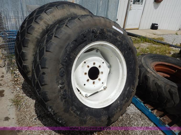 image for item BJ9593 (2) Goodyear 16.9-24 tires and wheels