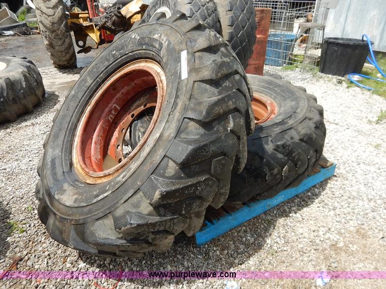 image for item BJ9594 (2) Solideal 14.00-24T6 tires and wheels