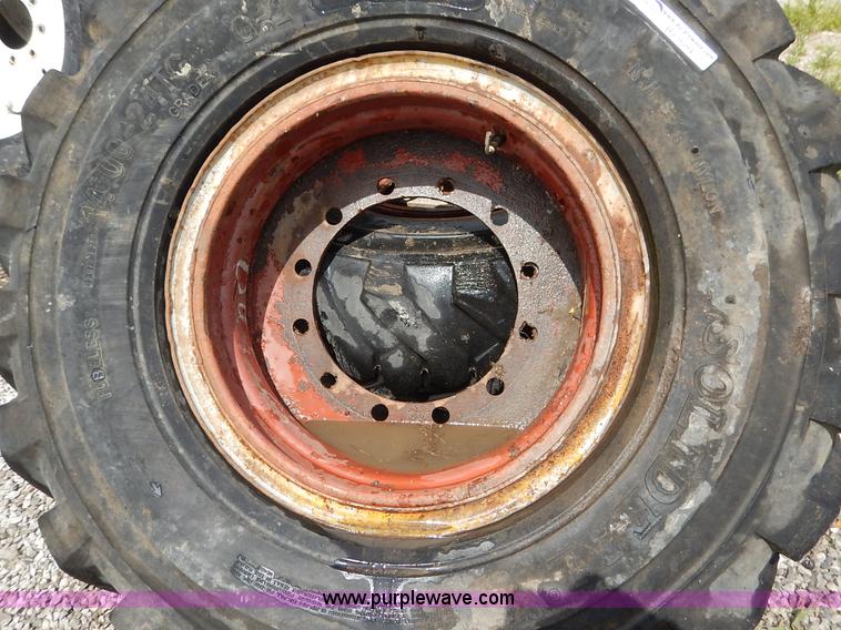 image for item BJ9594 (2) Solideal 14.00-24T6 tires and wheels