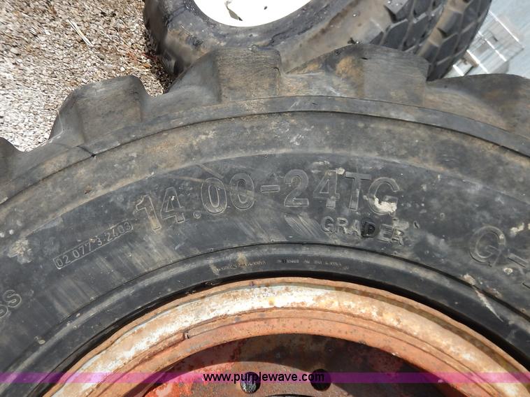 image for item BJ9594 (2) Solideal 14.00-24T6 tires and wheels