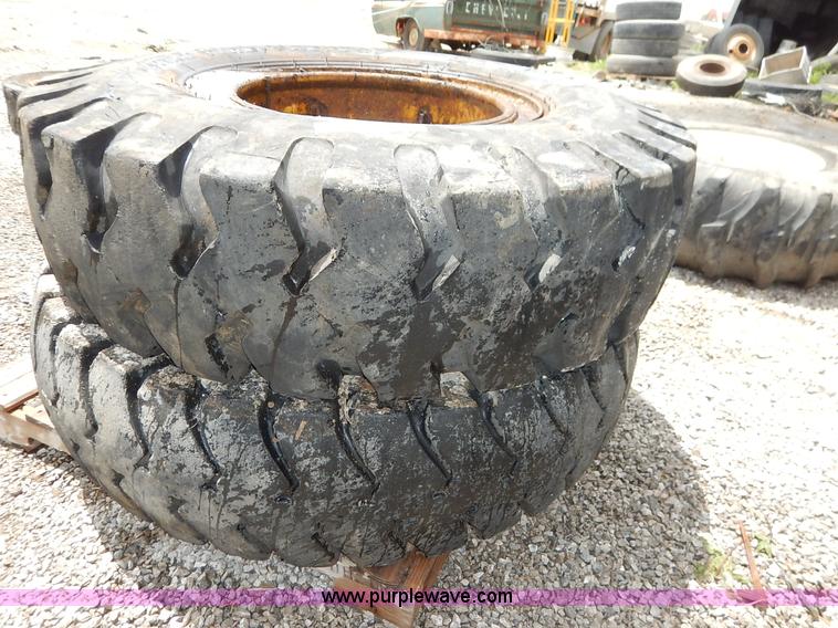 image for item BJ9595 (2) 14.00-24 tires and wheels