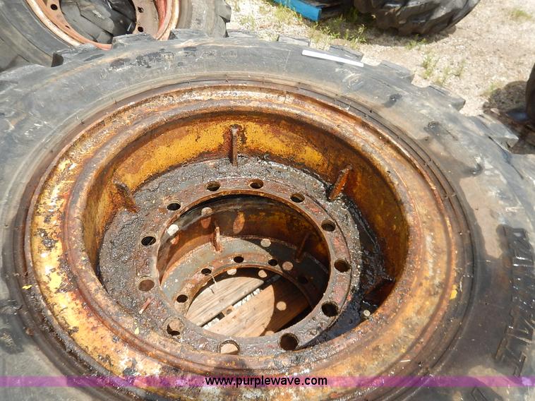 image for item BJ9595 (2) 14.00-24 tires and wheels