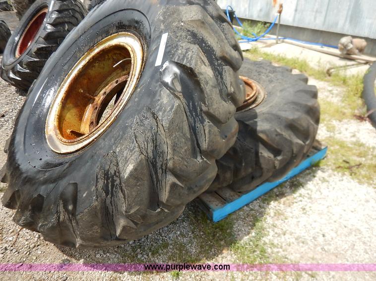 image for item BJ9596 (3) Firestone 16.00-24 tires and wheels