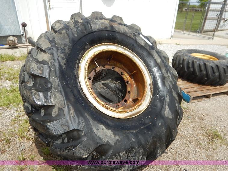 image for item BJ9596 (3) Firestone 16.00-24 tires and wheels