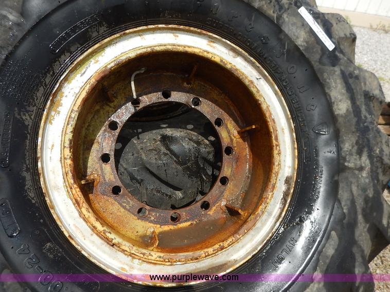 image for item BJ9596 (3) Firestone 16.00-24 tires and wheels