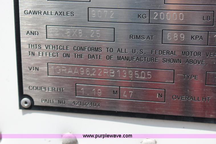 image for item F7727 1994 Great Dane dry van trailer