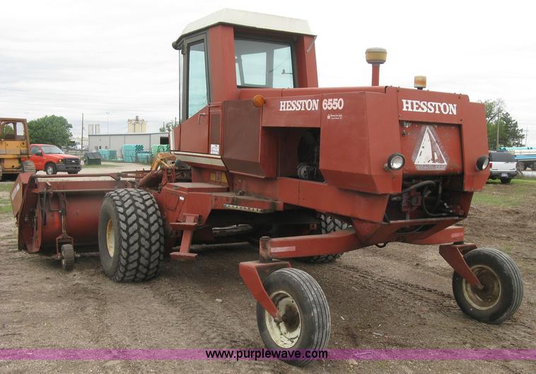 image for item H8652 1981 Hesston 6550 self-propelled windrower