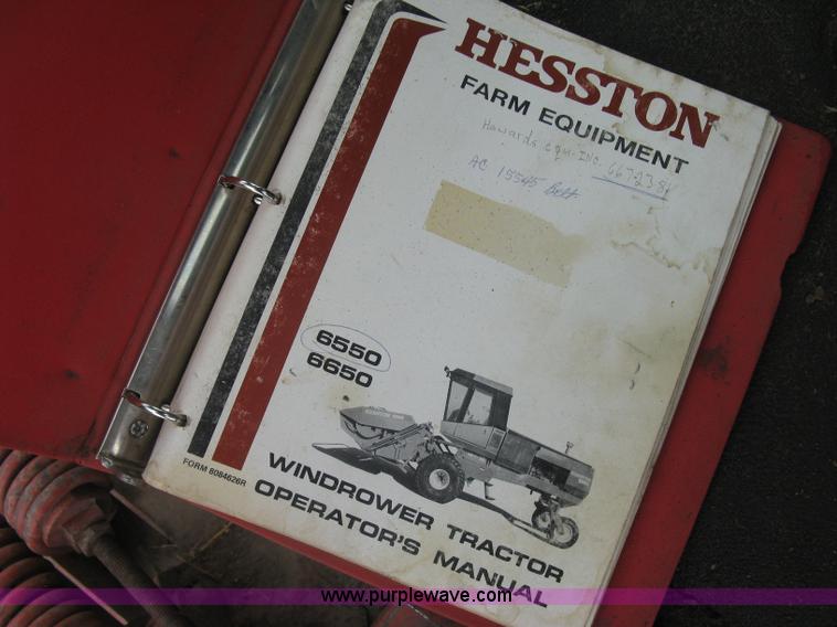 image for item H8652 1981 Hesston 6550 self-propelled windrower