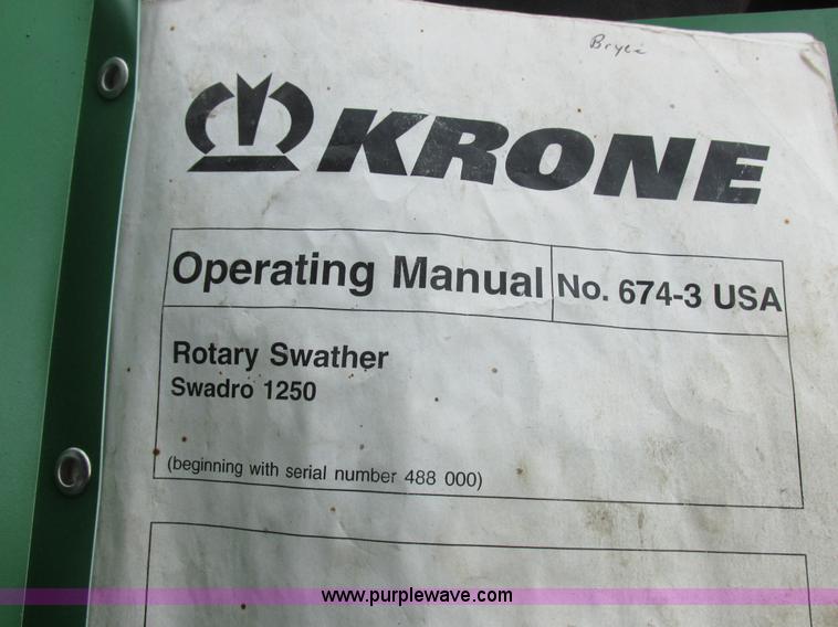 image for item K2100 Krone Swardro 1250 rotary hay rake