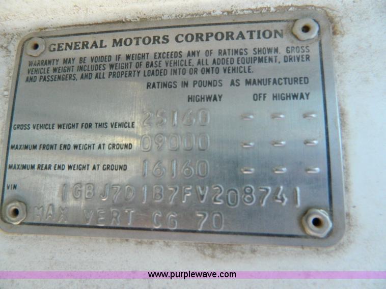 image for item K8026 1985 Chevrolet Kodiak 70 tank truck