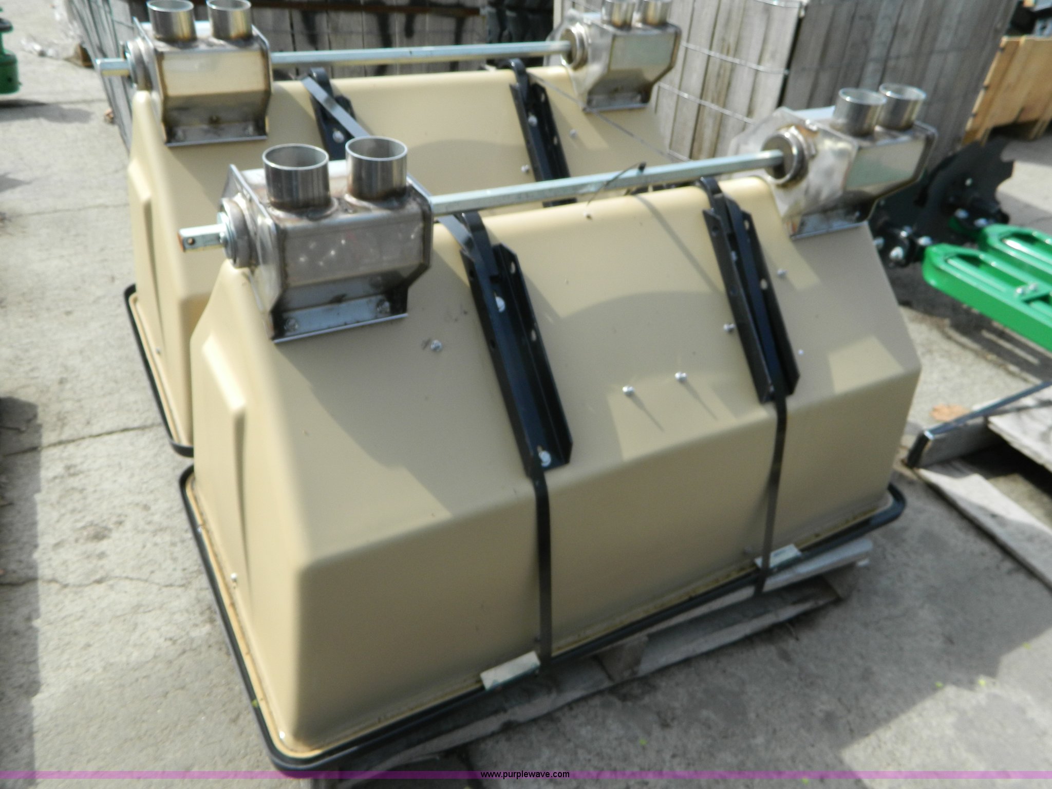 (2) fertilizer/seed hoppers in Assaria, KS Item BH9629 sold Purple Wave