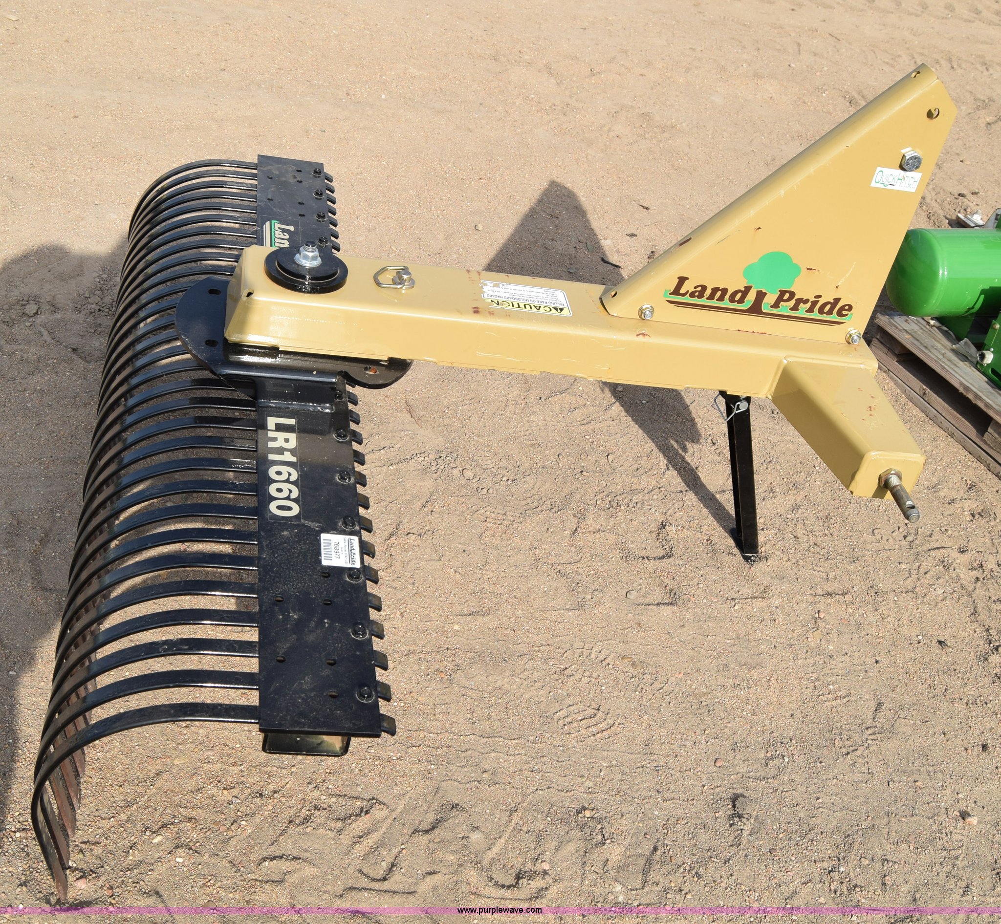 Land Pride LR1660 rock rake in Kinsley, KS Item H8624 sold Purple Wave