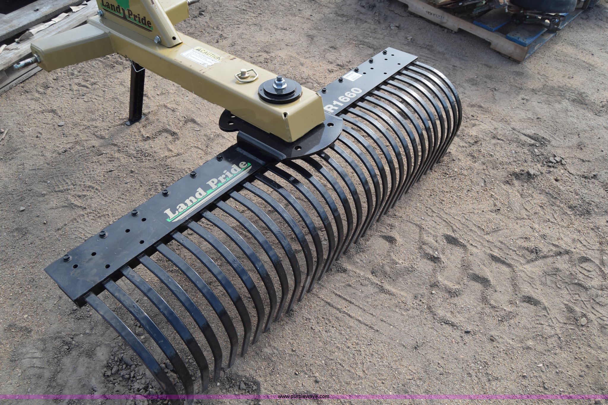 Land Pride LR1660 rock rake in Kinsley, KS Item H8624 sold Purple Wave