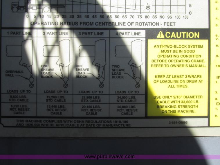 image for item H7553 2000 Sterling L7500 crane truck
