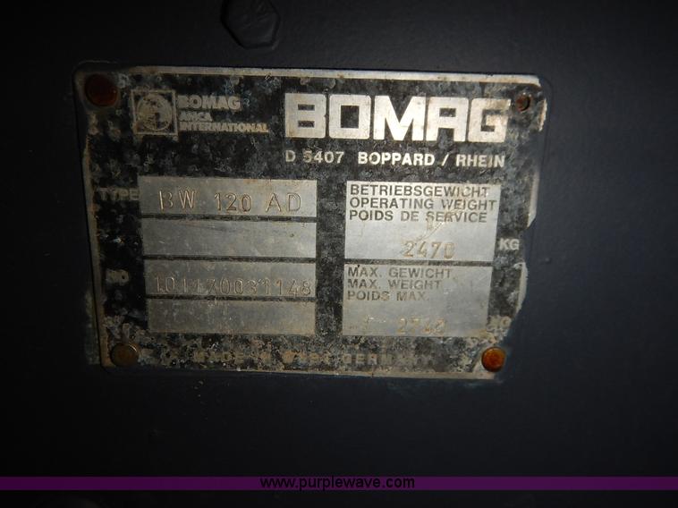 image for item J3971 1990 Bomag BW120AD double drum vibratory roller