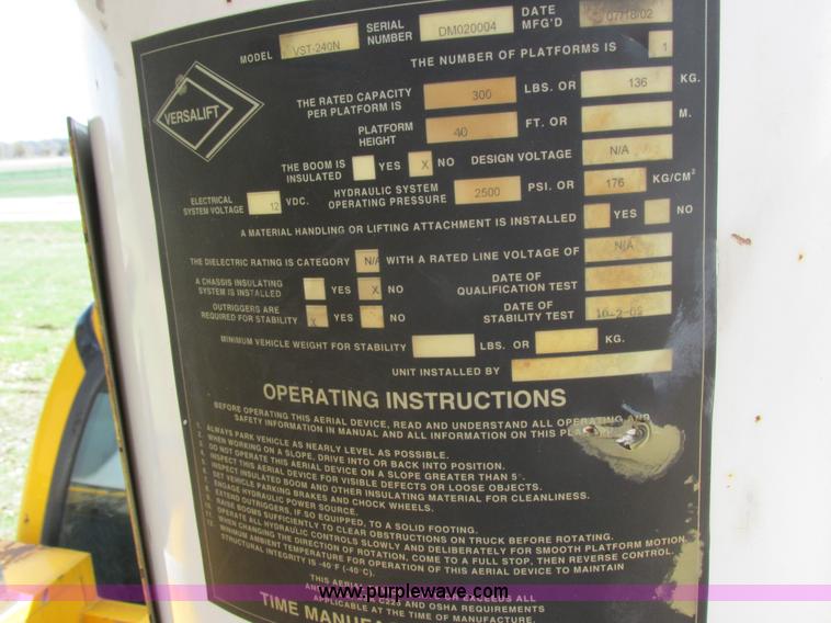 image for item K2089 2002 Ford F550 Super Duty bucket truck