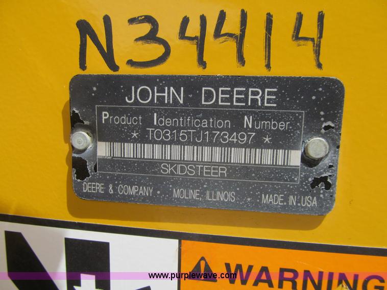 image for item K5619 2009 John Deere CT315 skid steer