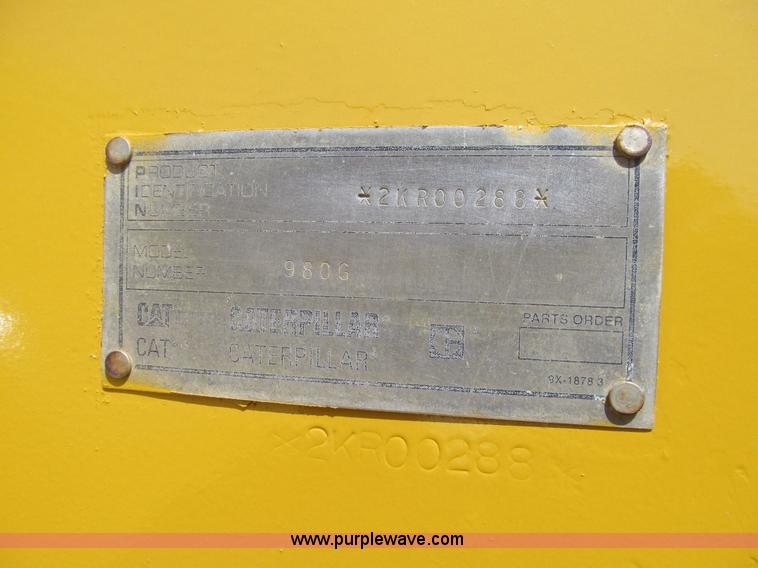 image for item K5620 1996 Caterpillar 980G wheel loader