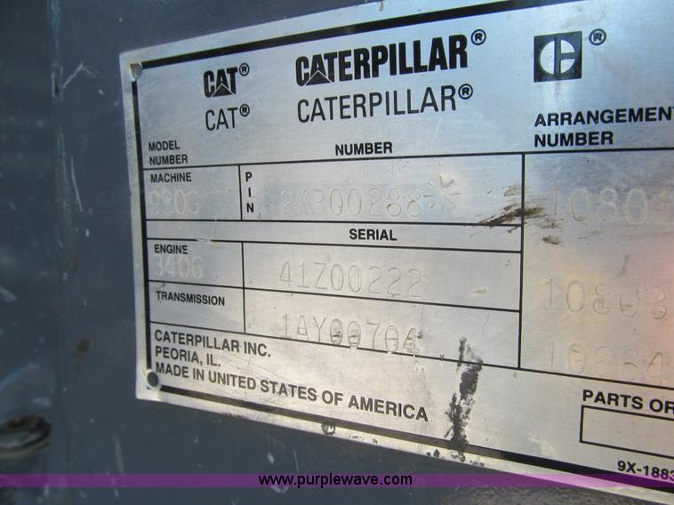 image for item K5620 1996 Caterpillar 980G wheel loader