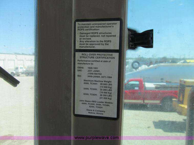 image for item K5623 1997 John Deere 544H wheel loader