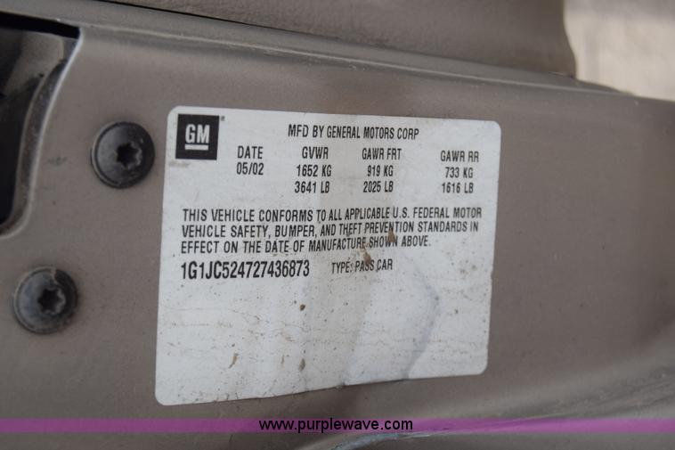 image for item J6664 2002 Chevrolet Cavalier