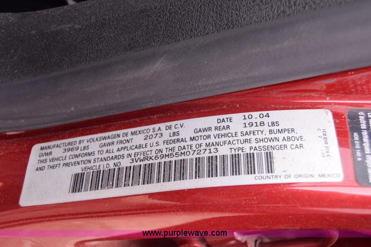 image for item J6673 2005 Volkswagen Jetta GL