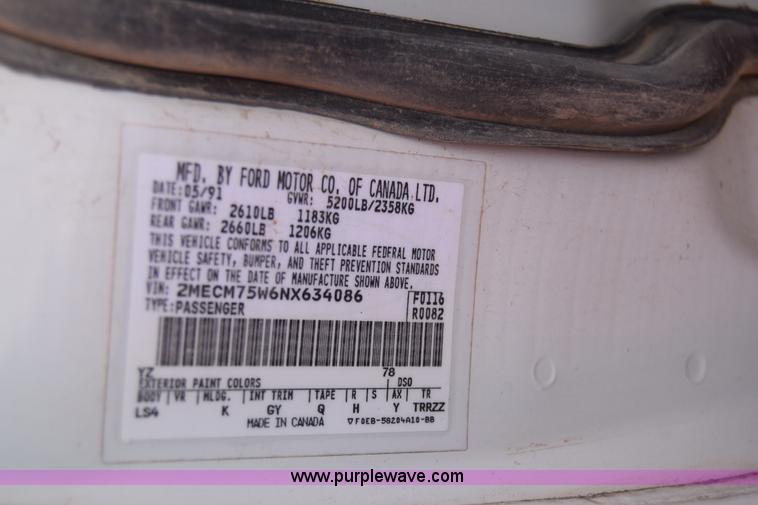 image for item J6675 1992 Mercury Grand Marquis LS