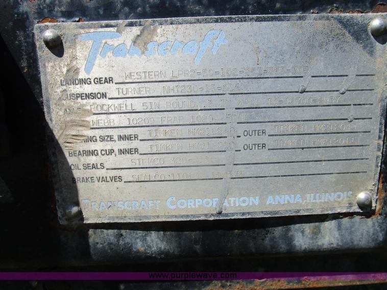 image for item D2427 1993 Transcraft TL120 flatbed trailer