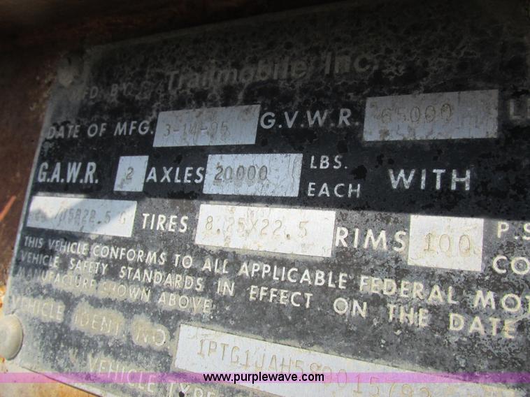 image for item K2112 1995 Trailmobile dry van trailer